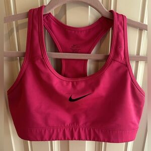 Pink Nike Dri-fit sports bra